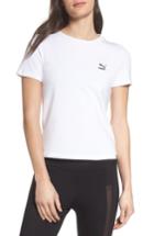 Women's Puma Logo Tee, Size - White