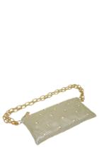 Whiting & Davis Crystal Belt Bag - Ivory