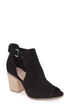 Women's Sole Society 'ferris' Open Toe Bootie M - Black