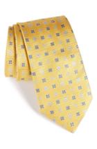 Men's Brioni Medallion Silk Tie, Size - Yellow