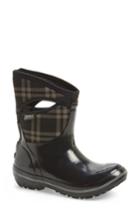 Women's Bogs 'plimsoll Plaid' Mid Waterproof Snow Boot M - Black