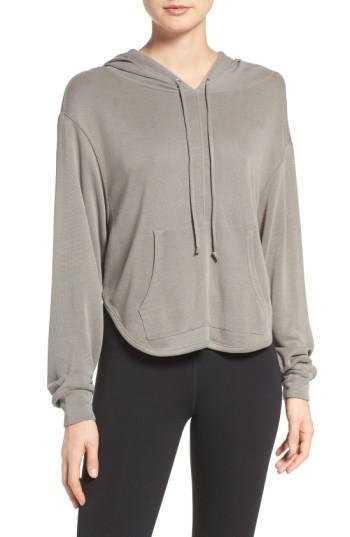 Women's Free People Fp Movement Back Into It Cutout Hoodie - Green