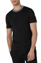 Men's Topman Stripe Tipped Ringer T-shirt - Black