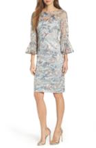Women's Eliza J Floral Embroidered Sheath Dress - Blue
