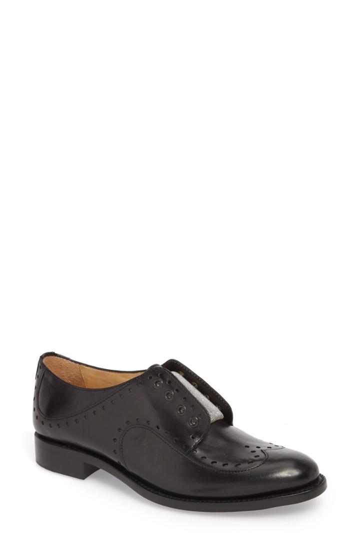 Women's The Office Of Angela Scott Mr. Gordon Laceless Wingtip Derby .5us / 36.5eu - Black