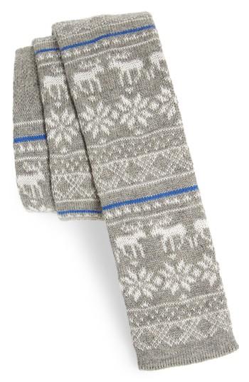 Men's Nordstrom Men's Shop Knit Cotton Tie, Size - Black