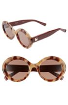 Women's Max Mara Prism Viii 51mm Oval Sunglasses - Havana Brown