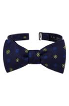 Men's Ted Baker London Flower Silk Bow Tie, Size - Blue