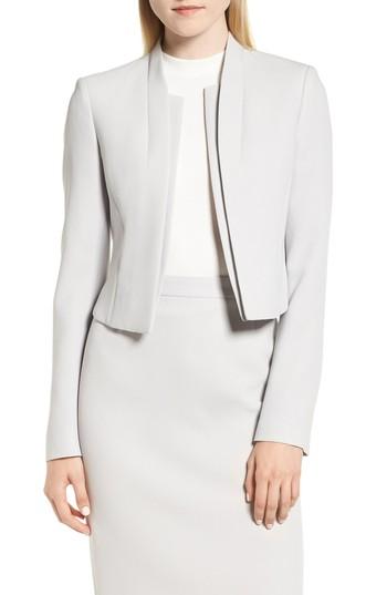 Women's Boss Jasika Crop Suit Jacket - Grey