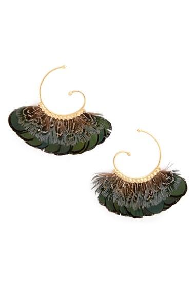 Women's Gas Bijoux 'buzios' Feather Earrings