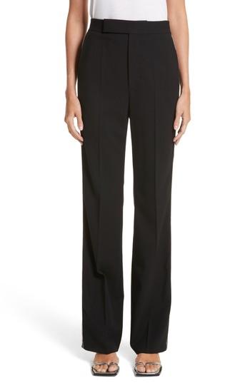 Women's Helmut Lang Side Zip Detail Suiting Pants - Black
