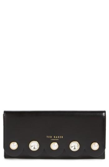 Women's Ted Baker London Orica Leather Matinee Clutch - Black