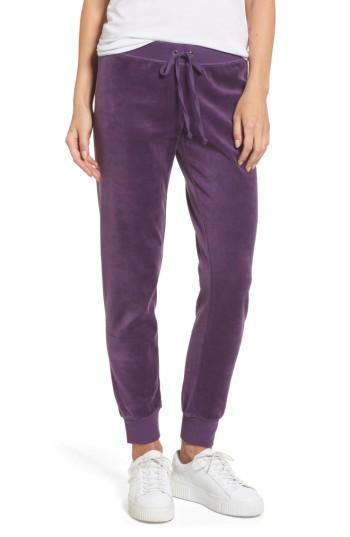 Women's Juicy Couture Zuma Velour Track Pants - Purple