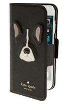 Kate Spade New York Antoine Applique Leather Iphone 7/8 Folio Case - Black