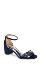 Women's Badgley Mischka Bellisima Crystal Embellished Sandal M - Blue