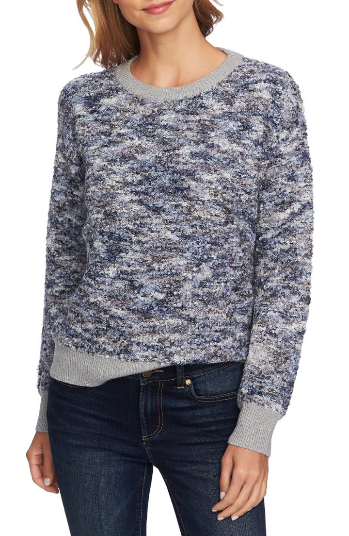 Women's Cece Boucle Sweater - Blue