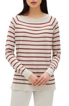 Women's Lafayette 148 New York Stripe Raglan Sweater - Red