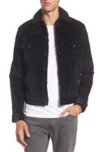 Men's Naked & Famous Denim Corduroy Jacket With Faux Shearling Trim