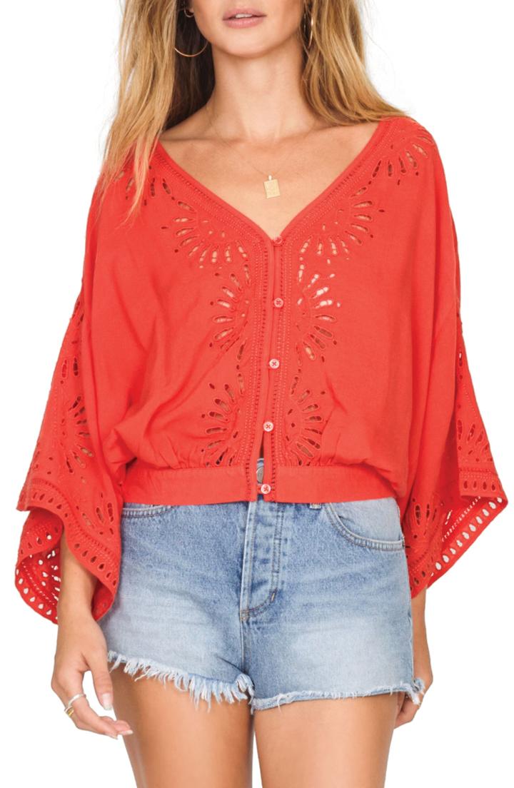 Women's Eileen Fisher Long Velvet Shirt, Size - Brown