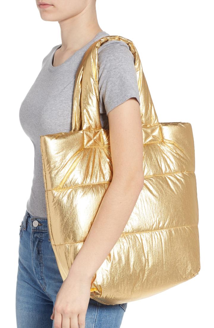 Trouve Peri Nylon Tote - Metallic
