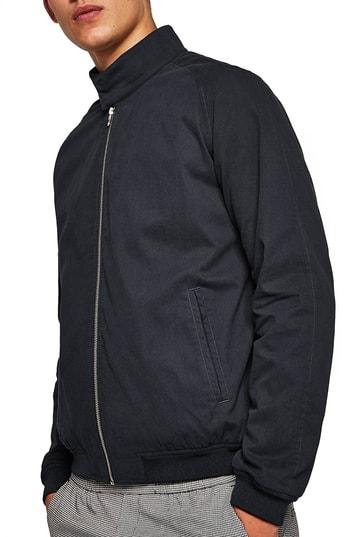 Men's Topman Harrington Jacket - Blue