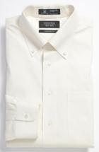 Men's Nordstrom Men's Shop Smartcare(tm) Traditional Fit Pinpoint Dress Shirt .5 33 - Beige