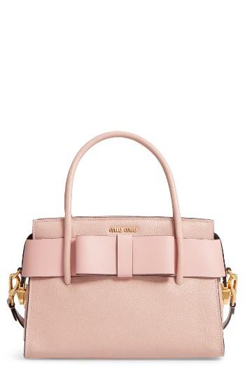 Miu Miu Madras Ficco Leather Satchel -
