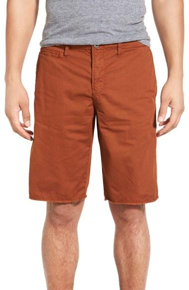 Men's Original Paperbacks 'st. Barts' Raw Edge Shorts - Orange