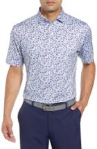 Men's Peter Millar Crown Sport Rowan Brewers Print Performance Jersey Polo - Blue