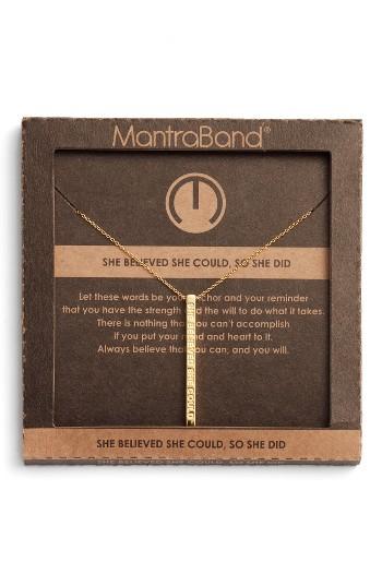Women's Mantraband She Believed She Could So She Did Pendant Necklace