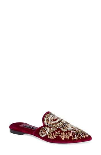 Women's Alice + Olivia Urtan Embellished Loafer Mule M - Red