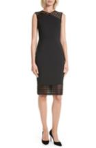 Women's Ted Baker London Lucette Mesh Detail Body Con Dress - Black