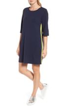 Women's Halogen Twill Tape Trim Knit Dress - Blue