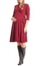 Women's Everly Grey Mila Wrap Maternity/nursing Dress - Red