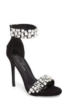 Women's Lauren Lorraine Sizzle Embellished Sandal .5 M - Black