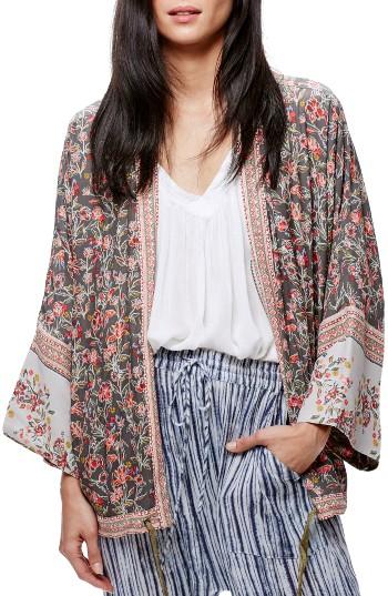 Women's Free People Wildflower Kimono Jacket - Grey