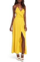 Women's Leith Faux Wrap Maxi Dress - Yellow