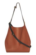 Burberry Grommet Medium Leather Hobo - Brown