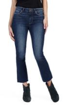 Women's Paige Colette High Rise Raw Hem Crop Flare Jeans - Blue