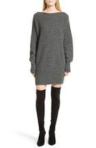 Women's Theory Nimbus Wool Ribbed Cocoon Dress, Size - Grey