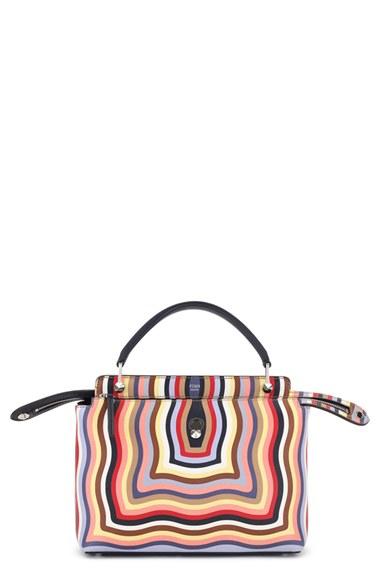 Fendi Dotcom Hypnotic Wave Leather Satchel -