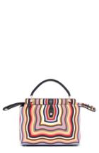 Fendi Dotcom Hypnotic Wave Leather Satchel -