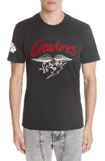 Men's Givenchy Creatures Graphic T-shirt - Black