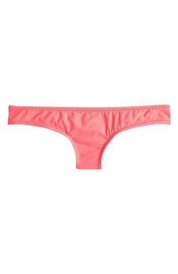 Women's J.crew Hipster Bikini Bottoms - Pink
