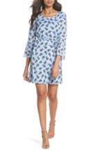 Women's Kobi Halperin Orli Paisley Print Bell Sleeve Dress - Blue