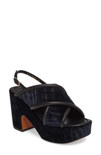 Women's Robert Clergerie Emelinet Platform Sandal Us / 37.5eu - Blue