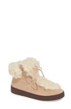 Women's Vionic Oak Genuine Shearling Cuff Sneaker Bootie M - Beige