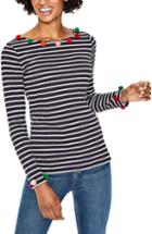 Women's Boden The Fun Breton Stripe Top - Blue
