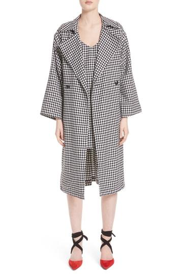 Women's Simon Miller Houndstooth Double Breasted Coat - Grey