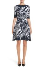 Women's Oscar De La Renta Jungle Intarsia Knit Dress
